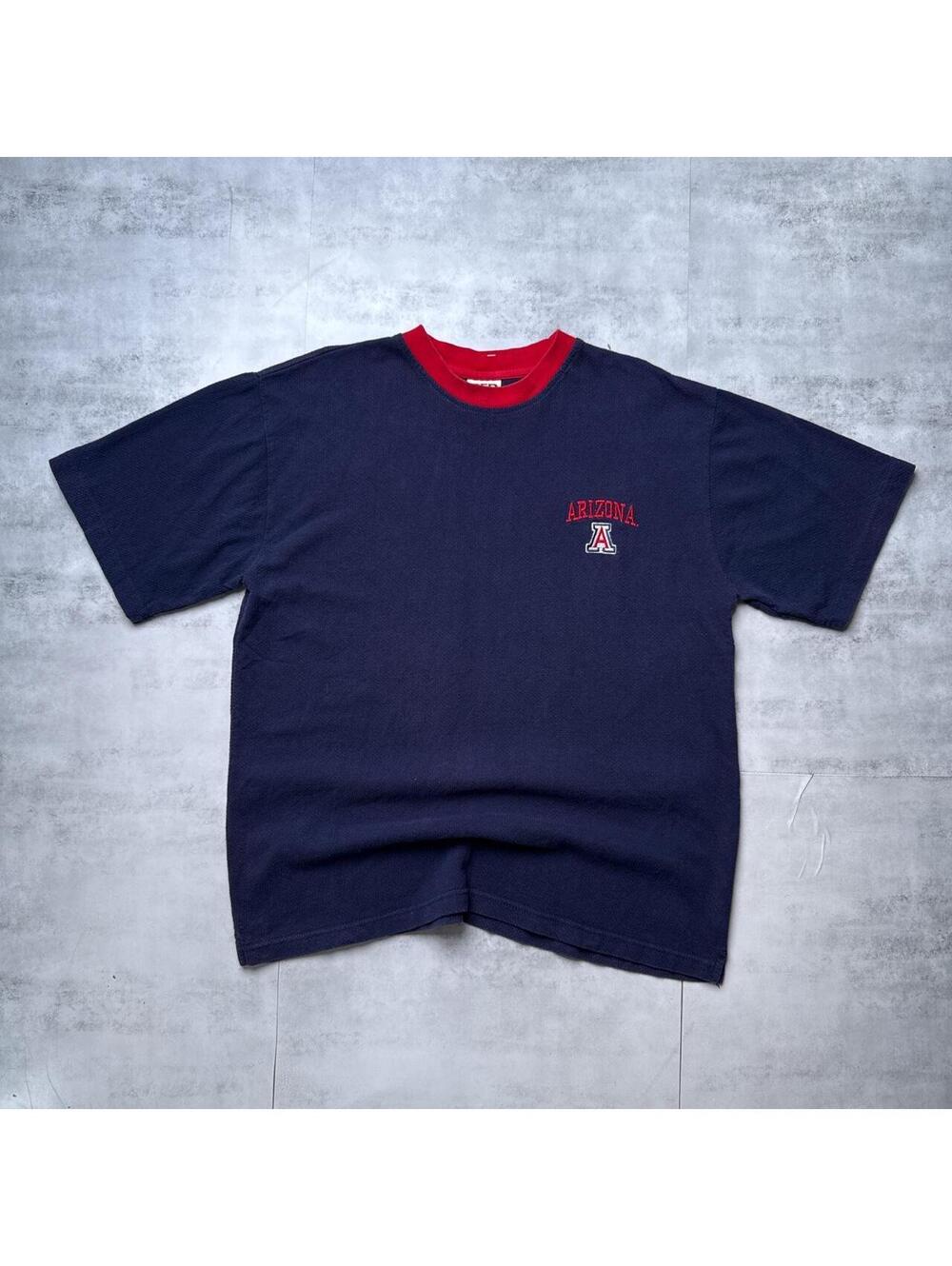 Y2K UofA University Of Arizona Red Oak Blue Navy Short Sleeve t shirt